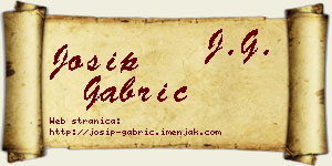Josip Gabrić vizit kartica